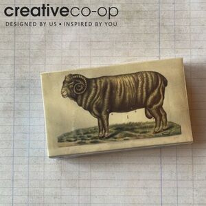 Creative Co-Op Farm Animal Matchbox